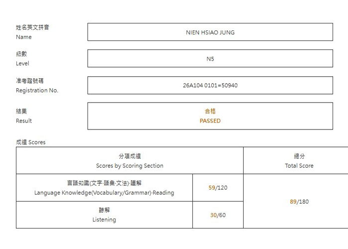 2026年7月日語檢定(JLPT)學員心得